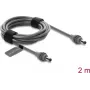 Delock Cable de alimentación de conector macho DC 5.5 x 2.1 mm a conector macho DC 5.5 x 2.1 mm para Starlink Mini, 2 m gris