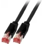 EFB Elektronik K8708SW.7,5 cable de conexión Cat.6A S/FTP LSZH, Daetwyler 7702 TM21, 7,5 m, negro