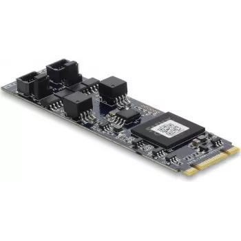 Tarjeta de interfaz CAN 2.0 / CAN FD DELOCK PCIe M.2 Key B+M a 2 x D-Sub 9 pines, hasta 8 Mbps con aislamiento y protección contra sobretensión