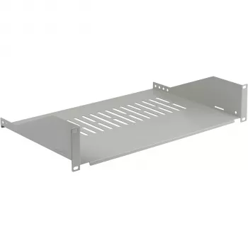 Estante fijo de 19 inch 2U EFB ELEKTRONIK, 300 mm de profundidad, carga 22 kg, gris claro RAL 7035