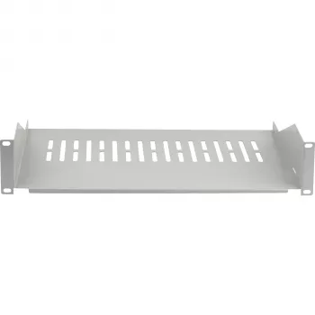 Estante fijo de 19 inch 2U EFB ELEKTRONIK, 300 mm de profundidad, carga 22 kg, gris claro RAL 7035