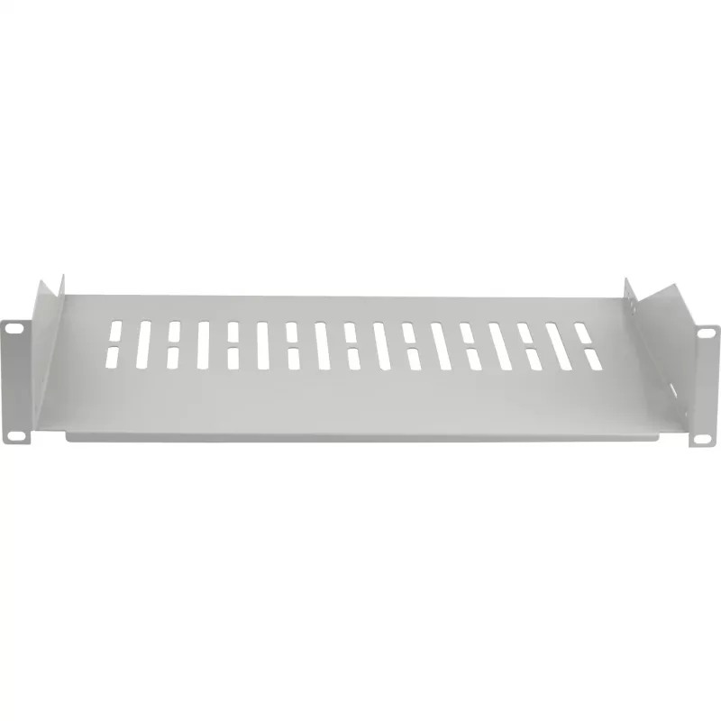Estante fijo de 19 inch 2U EFB ELEKTRONIK, 300 mm de profundidad, carga 22 kg, gris claro RAL 7035