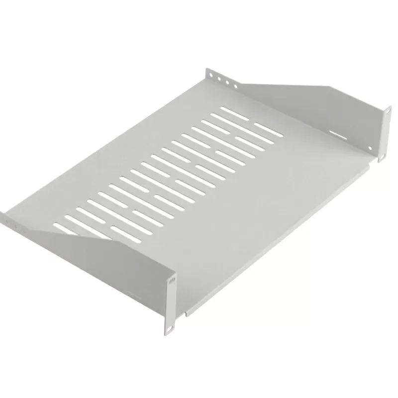 Estante fijo de 19 inch 2U EFB ELEKTRONIK, 300 mm de profundidad, carga 22 kg, gris claro RAL 7035