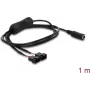 Cable de alimentación para ventilador Delock conector hembra DC 5,5 x 2,1 mm a 2 x 4 pines conexión de ventilador (2 pines ocupados) con interruptor 1 m