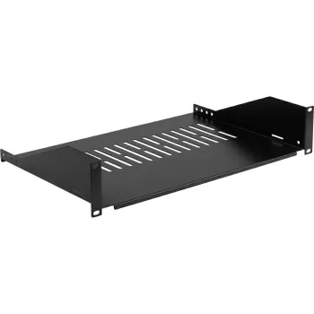 Estante fijo de rack de 19 inch 2U EFB ELEKTRONIK, 300 mm de profundidad, carga 22 kg, negro intenso RAL 9005