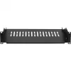 Estante fijo de rack de 19 inch 2U EFB ELEKTRONIK, 300 mm de profundidad, carga 22 kg, negro intenso RAL 9005