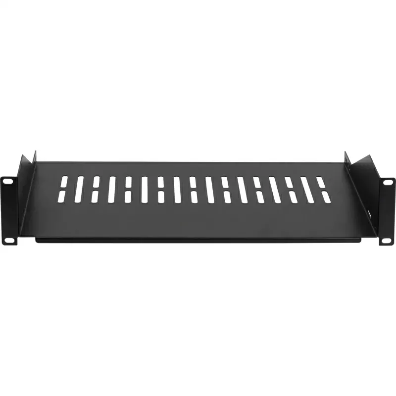 Estante fijo de rack de 19 inch 2U EFB ELEKTRONIK, 300 mm de profundidad, carga 22 kg, negro intenso RAL 9005