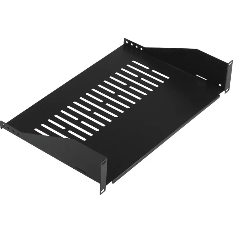 Estante fijo de rack de 19 inch 2U EFB ELEKTRONIK, 300 mm de profundidad, carga 22 kg, negro intenso RAL 9005