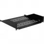 Estante fijo de rack de 19 inch 2U EFB Elektronik, 400 mm de profundidad, carga 22 kg, negro RAL 9005