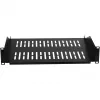 Estante fijo de rack de 19 inch 2U EFB Elektronik, 400 mm de profundidad, carga 22 kg, negro RAL 9005