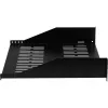 Estante fijo de rack de 19 inch 2U EFB Elektronik, 400 mm de profundidad, carga 22 kg, negro RAL 9005