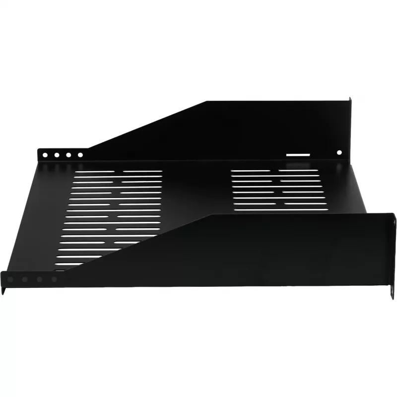Estante fijo de rack de 19 inch 2U EFB Elektronik, 400 mm de profundidad, carga 22 kg, negro RAL 9005