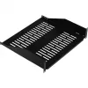 Estante fijo de rack de 19 inch 2U EFB Elektronik, 400 mm de profundidad, carga 22 kg, negro RAL 9005