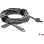 Cable de alimentación Delock USB Type-C™ a DC 5,5 x 2,1 mm para Starlink Mini, 3 m, gris