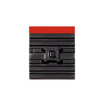 Base de montaje flexible autoadhesiva HellermannTyton FMB4APT-A-PA66HS-BK para bridas, PA66HS, negra, 10 uds.