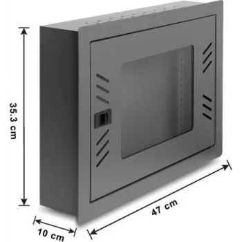 Armario de red de montaje en pared Delock 12U con puerta frontal desmontable de 6U negro