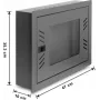 Armario de red de montaje en pared Delock 12U con puerta frontal desmontable de 6U negro