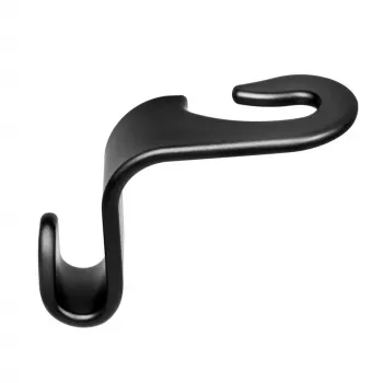 Ganchos para reposacabezas de coche LogiLink, set de 4, negros, organizador universal para reposacabezas, carga de 8 kg por gancho, clip-on sin herramientas, plástico ABS