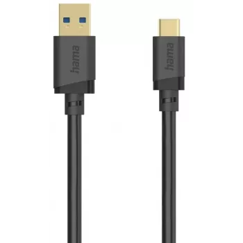 Cable USB-A a USB-C, 5 Gbit/s, 3 m, negro