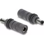 Delock Adaptador DC 5,5 x 2,1 mm a DC 5,5 x 2,1 mm, compatible con Starlink Mini, gris