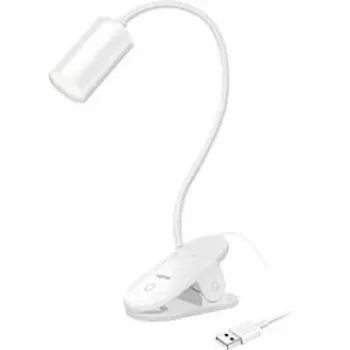 LogiLink Lámpara de escritorio LED con pinza, 3,8 W, blanca