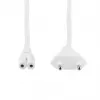 LogiLink CP145W Cable de alimentación CEE 7/16 a IEC C7, blanco, 3 m