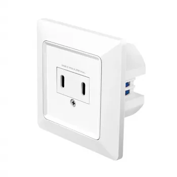 LogiLink Toma de pared con cargador USB-C de 2 puertos, 25W PD