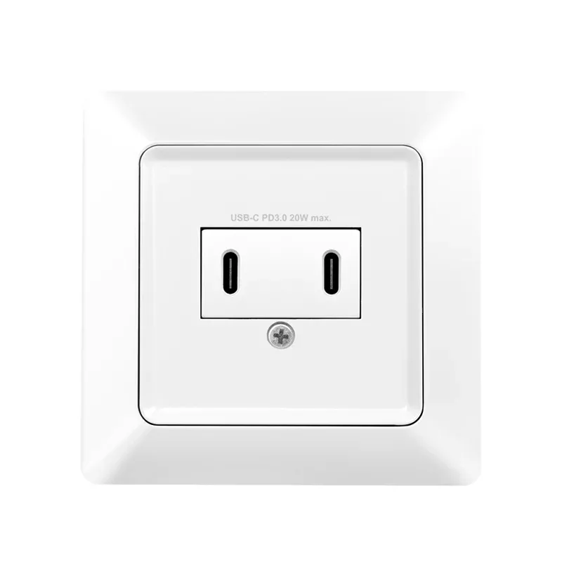 LogiLink Toma de pared con cargador USB-C de 2 puertos, 25W PD