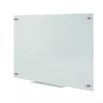 LogiLink Pizarra blanca magnética de cristal EO0062, sin marco, 120 x 90 cm, blanca