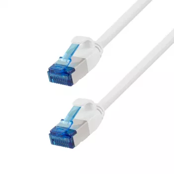 LogiLink Cable de red SlimLine Cat.6A S/FTP LSZH, blanco, 7,5 m
