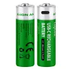 LogiLink LR6RCB2 Pilas AA de litio recargables por USB-C, pack de 2, 1,5 V tensión de salida constante, 2600 mWh