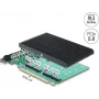 Delock Tarjeta PCI Express 5.0 x16 a 4 x NVMe M.2 Key M internas con disipador - bifurcación