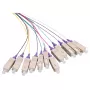 LOGILINK Set de pigtails de fibra 12 x SC OM4 2m, multicolor, conector violeta