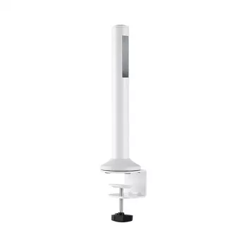 LogiLink Barra de montaje de escritorio para panel ranurado, set de 2 – 450 mm de altura, 35 mm de diámetro, negra, fijación sin herramientas