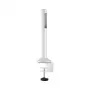 LogiLink Barra de montaje de escritorio para panel ranurado, set de 2 – 450 mm de altura, 35 mm de diámetro, negra, fijación sin herramientas