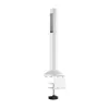 LogiLink Barra de montaje de escritorio para panel ranurado, set de 2 – 450 mm de altura, 35 mm de diámetro, negra, fijación sin herramientas