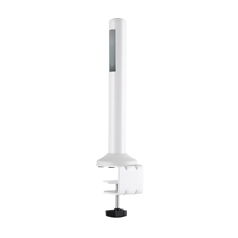 LogiLink Barra de montaje de escritorio para panel ranurado, set de 2 – 450 mm de altura, 35 mm de diámetro, negra, fijación sin herramientas