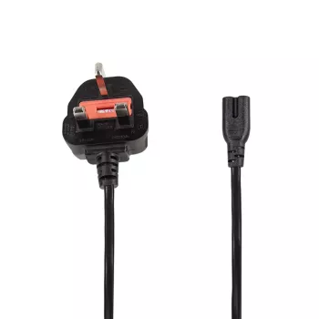 LogiLink Cable de alimentación BS 1363 (UK) a IEC C7, negro, 1,8 m