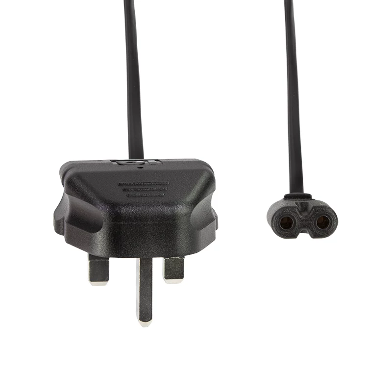 LogiLink Cable de alimentación BS 1363 (UK) a IEC C7, negro, 1,8 m