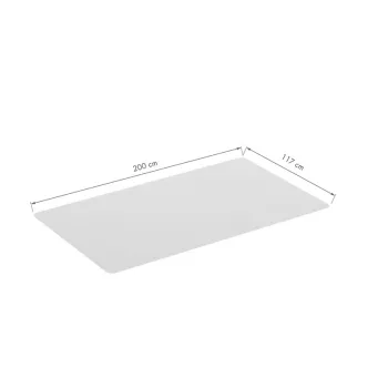 LOGILINK Protector de suelo para suelos duros, 117 x 200 cm, PVC ultrasuave, transparente, antideslizante, sin ftalatos, apto para suelo radiante