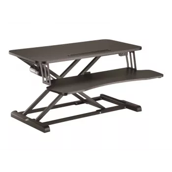 LOGILINK Convertidor de escritorio sentado-de pie, motor único, con bandeja para teclado, negro