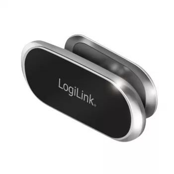 Soporte magnético para rejillas de ventilación de coche LogiLink, plateado – giro 360°, agarre de neodimio, ajuste universal