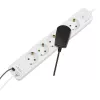 Regleta de enchufes LogiLink LPS280U, 5 tomas AC, 2 puertos USB (USB-A y USB-C), 17W, blanca