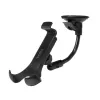 Soporte de ventosa para coche LogiLink AA0102 para parabrisas y salpicadero, giro 360°, manejo con una mano, compatible con smartphones de 50-85 mm, negro