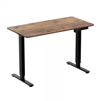 Escritorio elevable eléctrico LogiLink EO0057, 120x60 cm, motor único, tablero marrón, carga de 70 kg