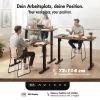 Escritorio elevable eléctrico LogiLink EO0057, 120x60 cm, motor único, tablero marrón, carga de 70 kg