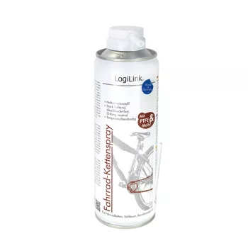 Spray de mantenimiento de cadenas para bicicletas LogiLink RP0024 con PTFE y MoS2, 300 ml