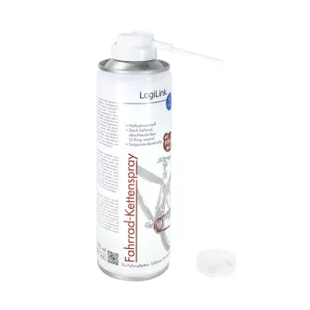 Spray de mantenimiento de cadenas para bicicletas LogiLink RP0024 con PTFE y MoS2, 300 ml