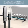 Cable USB 2.0 Type-C LogiLink C/M a C/M 480 Mbps 240W plano negro 1,5m
