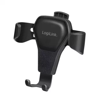 Soporte universal de ventilación para smartphone LogiLink AA0164 para coche, rotación 360°, manejo con una mano, negro